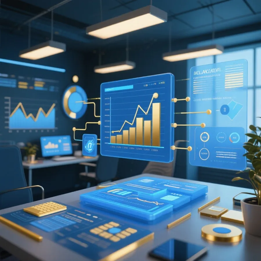 Analytics and trend monitoring illustration