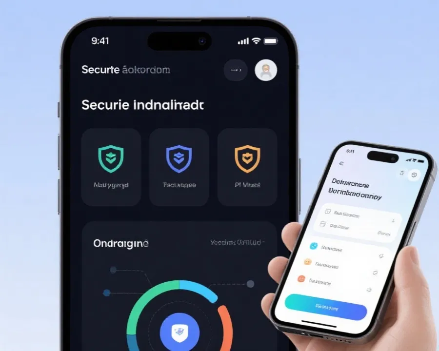 Illustration of secure digital onboarding and mobile account access